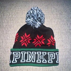 PINK Pom Pom Beanie